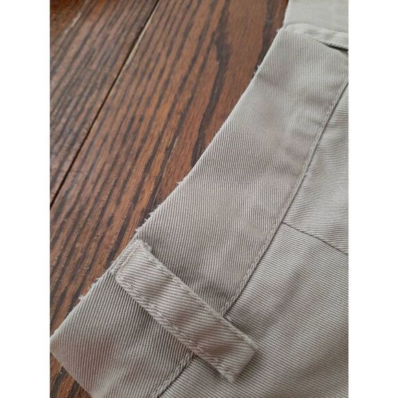 30x32 IZOD American Chino Khaki Tan Cotton High Rise Pants with Pockets - Picture 4 of 4